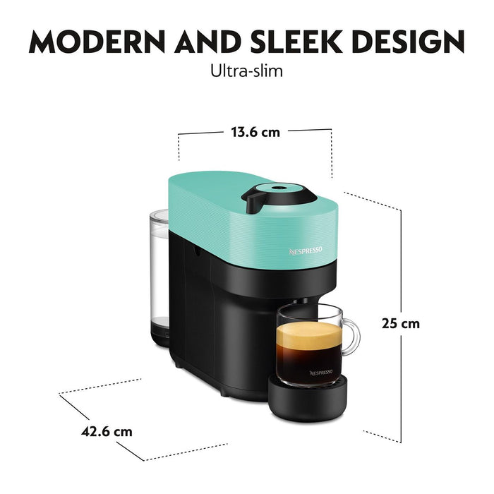 Coffee machine with capsules NESPRESSO VERTUO POP Mch Aqua Mint
