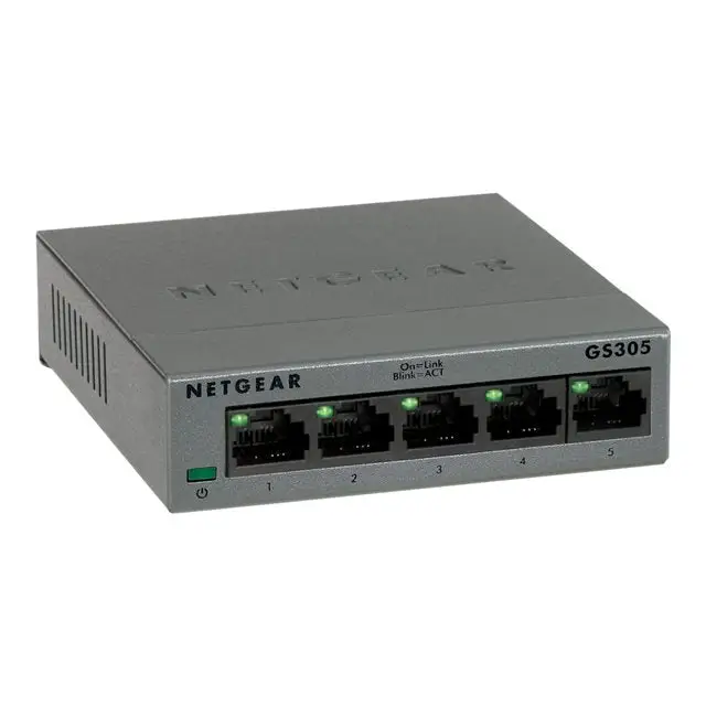 NETGEAR 5-port Gigabit Ethernet Unmanaged Switch GS305 - Комутатор - Неуправляеми<<<Мрежи<<<Мрежи и умен