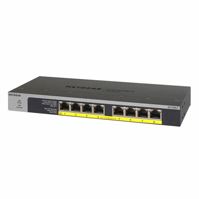 NETGEAR 8-Port PoE/PoE+ Gigabit Ethernet Unmanaged Switch GS108LP - Комутатор - Неуправляеми<<<Мрежи<<<Мрежи и умен
