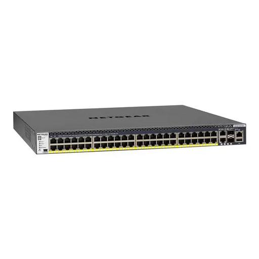 NETGEAR M4300-52G-PoE+ 1000W PSU Stackable Managed Switch with 48x1G PoE+ and 4x10G incl. 2x10GBASE-T and 2xSFP+ Layer