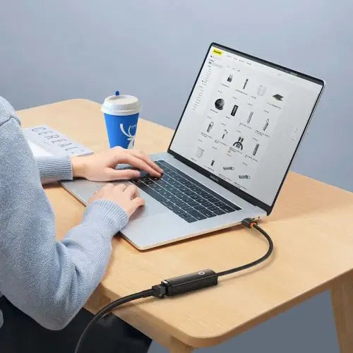 Network adapter Baseus Lite Series USB-C to RJ45 (black) - Network<<<Основна<<<DunaXML&&&Adapters connectors