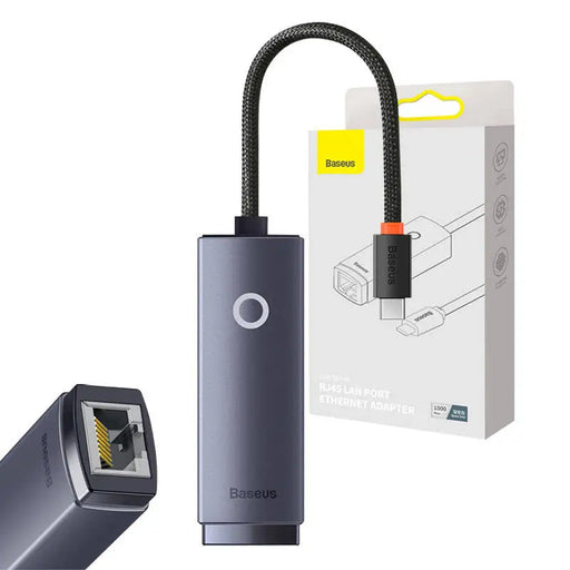 Network adapter Baseus Lite Series USB-C to RJ45 (grey) - Adapters connectors and converters<<<IT