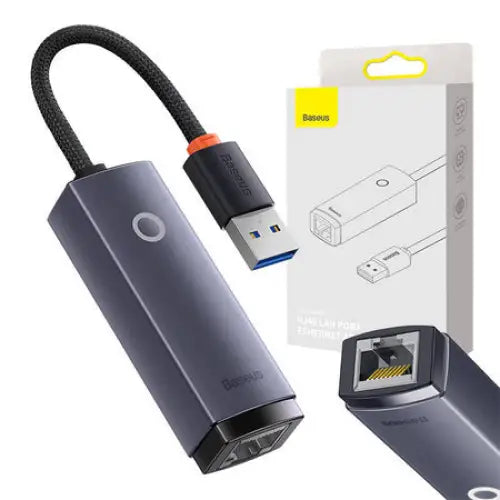 Network adapter Baseus Lite Series USB to RJ45 1000Mbps (grey) - Adapters connectors and converters<<<IT