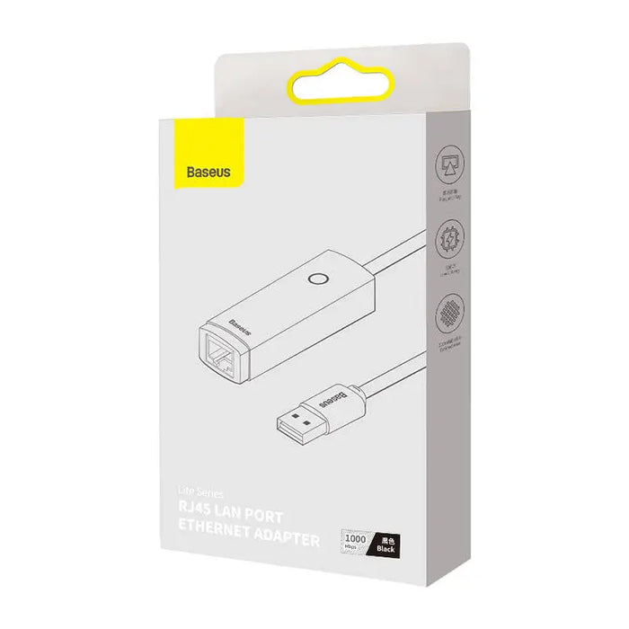 Network adapter Baseus Lite Series USB to RJ45 (black) - Adapters connectors and converters<<<IT Accessories<<<InnproXML