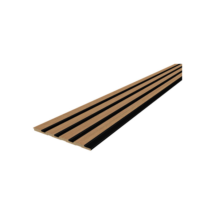 3D MDF WALL PANELS NEUHOFER OAK LAMINATED 267X18X0.8 CM