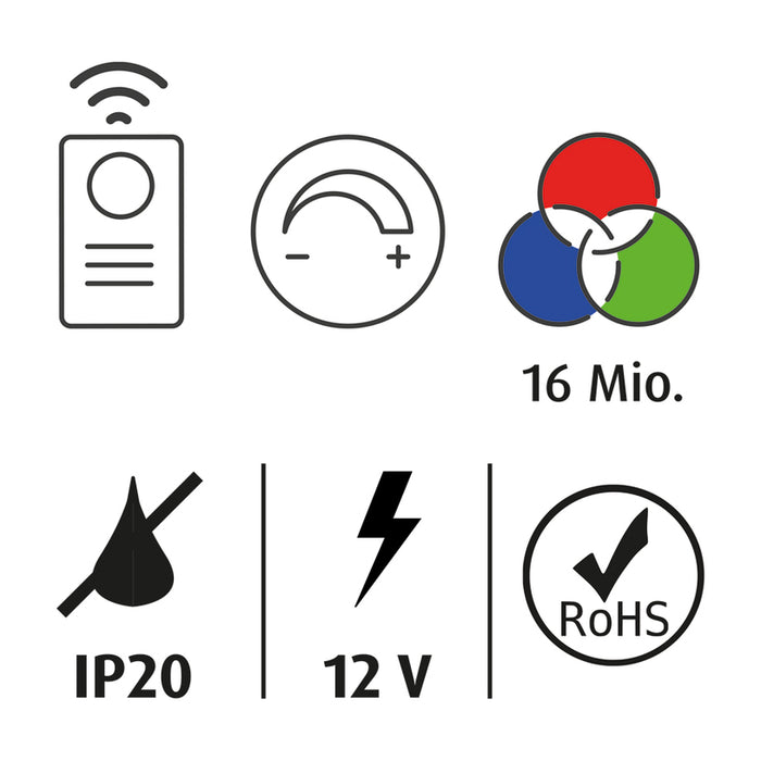 LED PROFILE KIT AND RGB STRIP 1 M NEUHOFER FOR ACOUSTIC PANEL