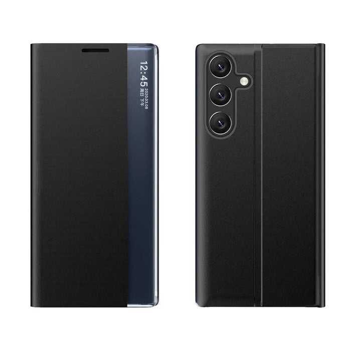 New Sleep Case for Samsung Galaxy A24 4G cover with flip stand black - Cell phone cases and covers<<<HurtelXML