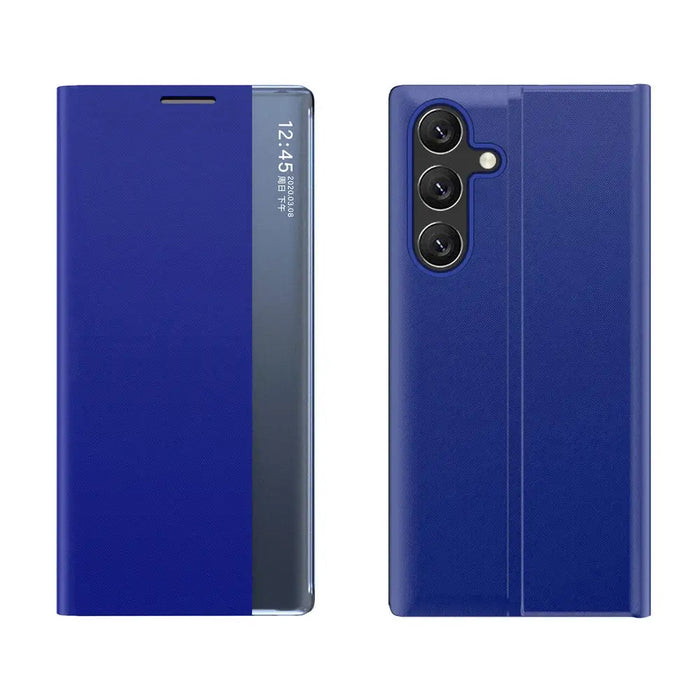 New Sleep View Case with flap and stand for Samsung Galaxy A35 - blue - Cell phone cases and covers<<<HurtelXML