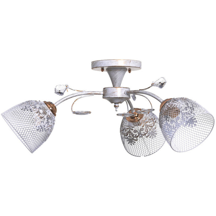 CHANDELIER 3XE27 40W WHITE GOLD NG DANTELA