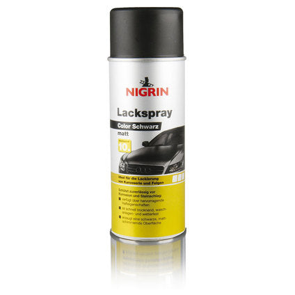 SPRAY LACQUER PAINT BLACK MAT NIGRIN