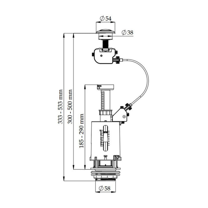 EMPTYING MECHANISM WITH NIKIPLAST WIRE