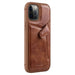 Nillkin Aoge Leather Case flexible armored genuine leather case with pocket for iPhone 12 mini brown - Cell phone cases