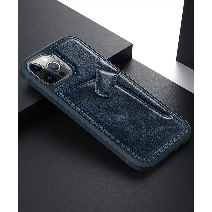 Nillkin Aoge Leather Case Flexible Armored Genuine Leather Case with Pocket for iPhone 12 Mini Black - Cell phone cases