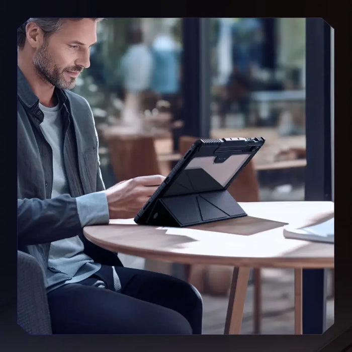 Nillkin Bumper Leather Case Pro case for Samsung Galaxy Tab S9 Ultra - black - Cell phone cases and covers<<<HurtelXML