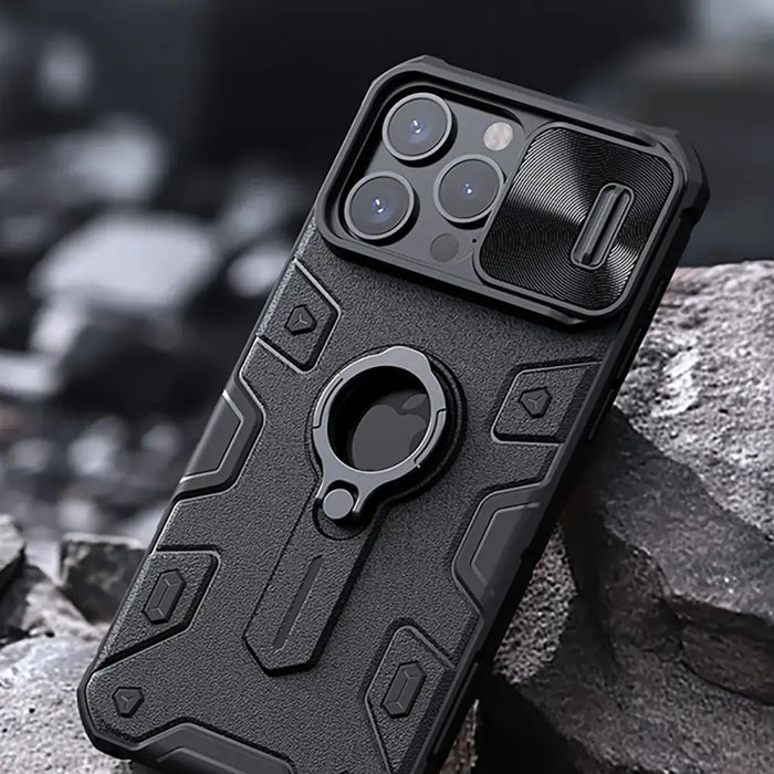 Nillkin CamShield Armor Case for iPhone 15 Pro Max - Black - Cell phone cases and covers<<<HurtelXML