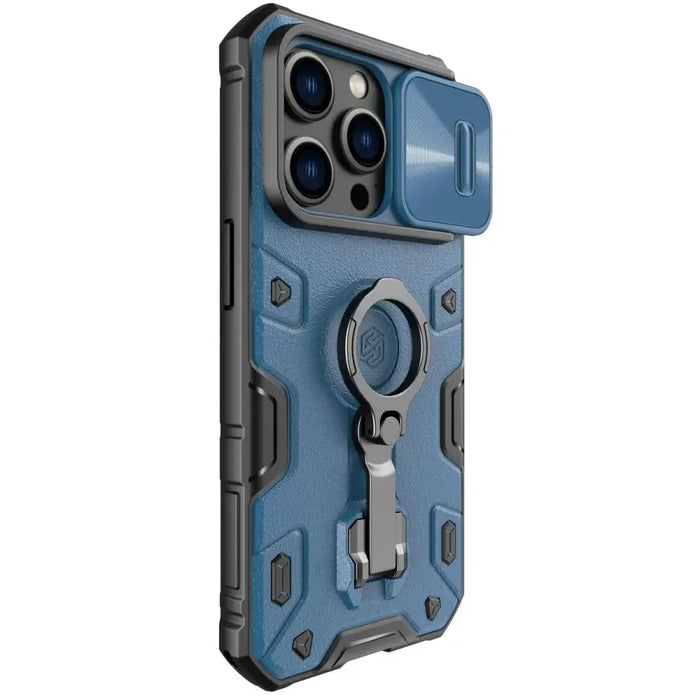 Nillkin CamShield Armor Pro Magnetic Case iPhone 14 Pro Magnetic MagSafe Cover with Camera Protector Blue - Cell phone