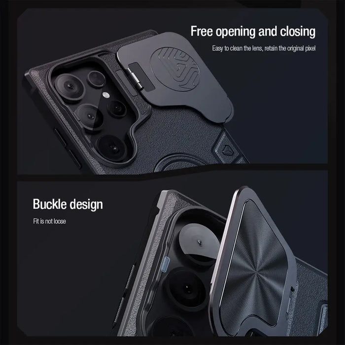 Nillkin CamShield Armor Prop Case for Samsung Galaxy S24 Ultra - black - Cell phone cases and covers<<<HurtelXML