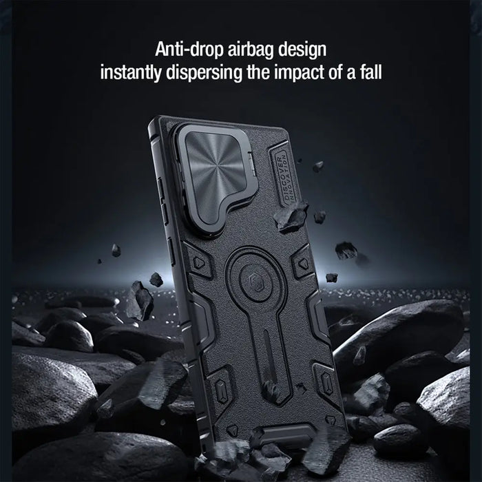 Nillkin CamShield Armor Prop Case for Samsung Galaxy S24 Ultra - black - Cell phone cases and covers<<<HurtelXML