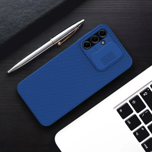 Nillkin CamShield Case Case for Samsung Galaxy A14 5G / Galaxy A14 Cover with Camera Protector Blue - Cell phone cases