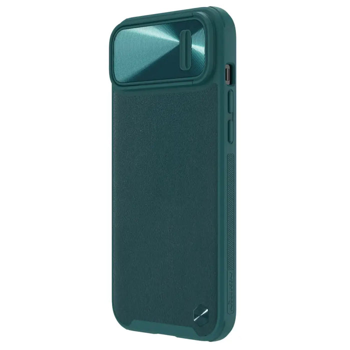 Nillkin CamShield Leather S Case iPhone 14 case cover with camera cover green - Cell phone cases and covers<<<HurtelXML