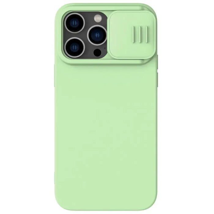 Nillkin CamShield Magnetic Silicone Case iPhone 14 Pro Max Magnetic MagSafe Cover with Camera Protector Green - Cell