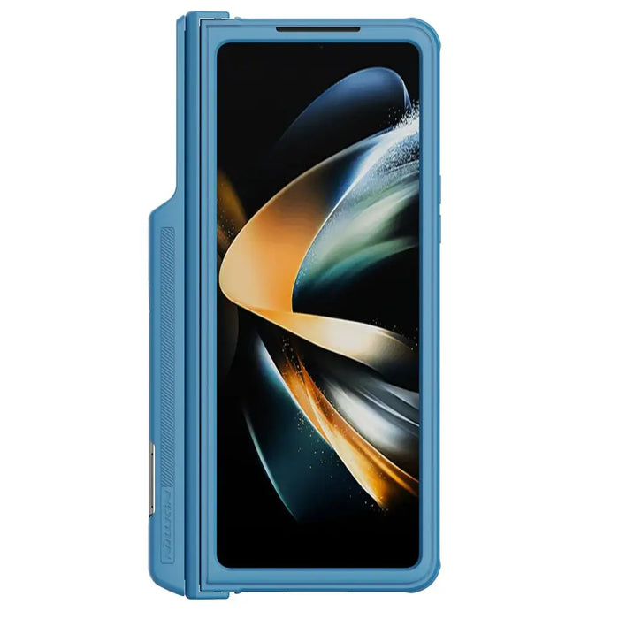 Nillkin CamShield Pro Case (suit) case for Samsung Galaxy Z Fold 4 cover with camera cover stand blue - Cell phone