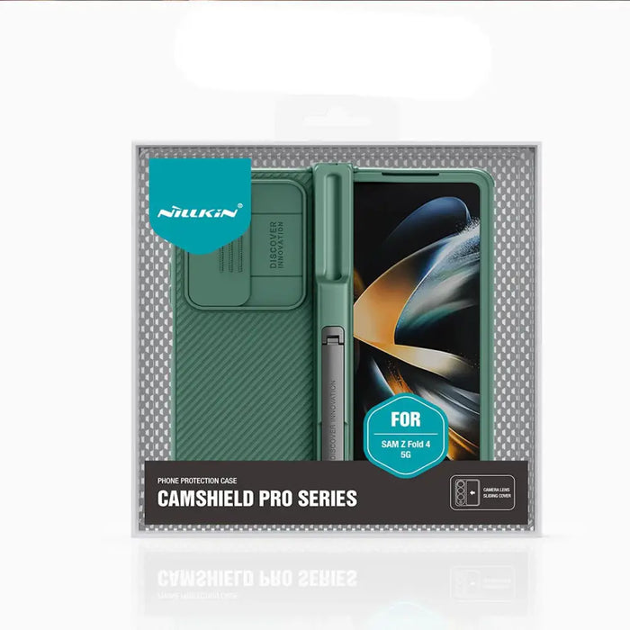 Nillkin CamShield Pro Case (suit) case for Samsung Galaxy Z Fold 4 cover with camera cover stand blue - Cell phone