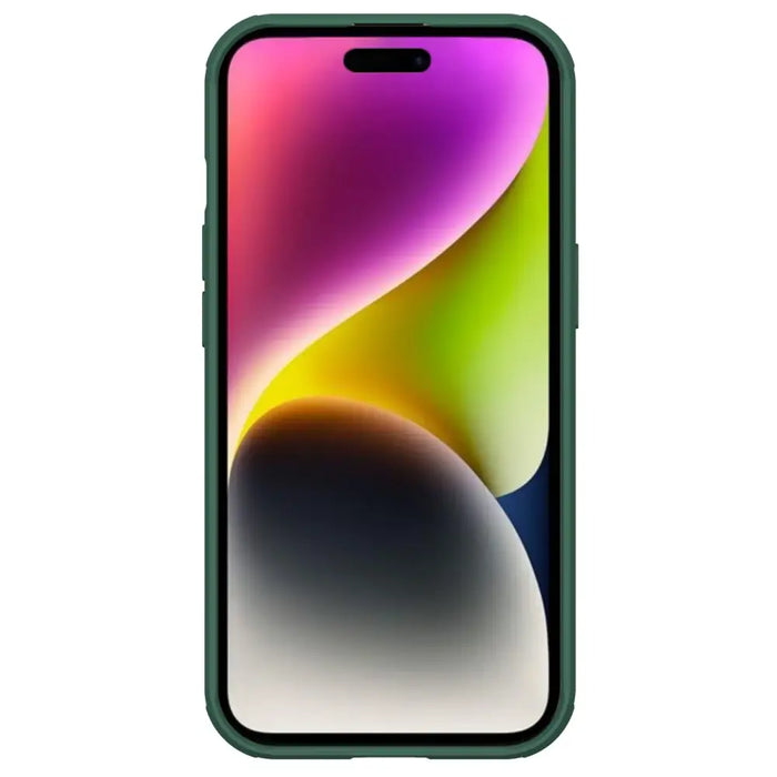 Nillkin CamShield Pro Magnetic Case for iPhone 15 with Camera Protector - Green - Cell phone cases