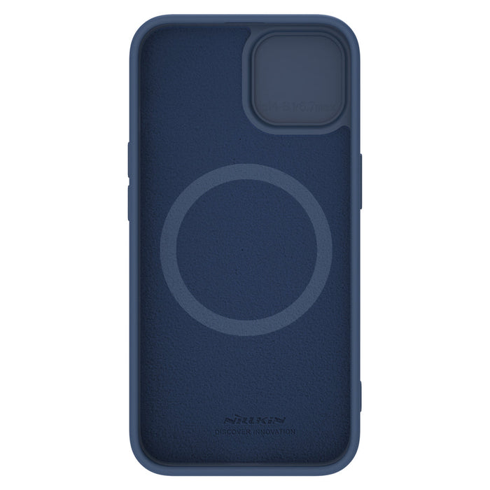 Nillkin CamShield Silky Silicone Case for iPhone 15 Plus with Camera Protector - Dark Blue - Cell phone cases
