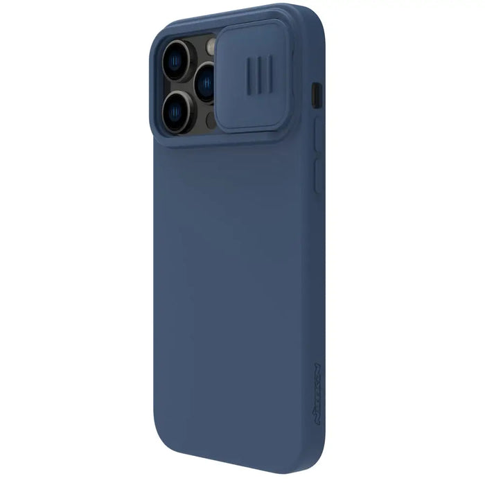 Nillkin CamShield Silky Silicone Case iPhone 14 Pro Case with Camera Protector Blue - Cell phone cases
