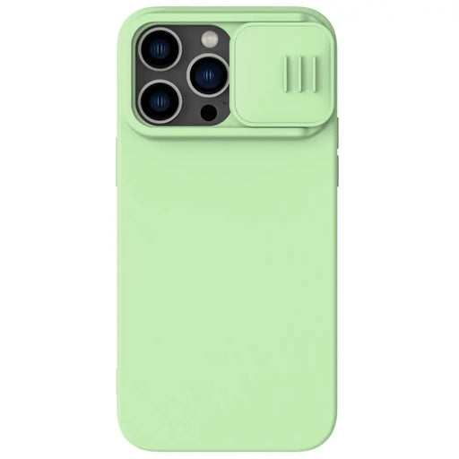 Nillkin CamShield Silky Silicone Case iPhone 14 Pro case with camera cover green - Cell phone cases