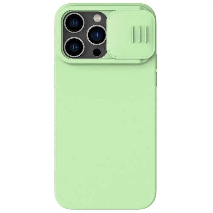 Nillkin CamShield Silky Silicone Case iPhone 14 Pro case with camera cover green - Cell phone cases