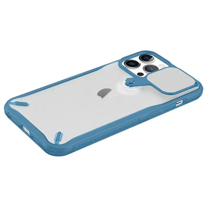 Nillkin Cyclops Case durable case with camera cover and foldable stand for iPhone 13 Pro blue - Cell phone cases