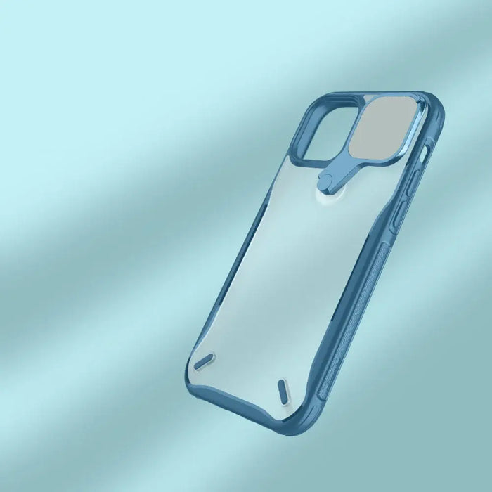Nillkin Cyclops Case durable case with camera cover and foldable stand for iPhone 13 Pro Max blue - Cell phone cases