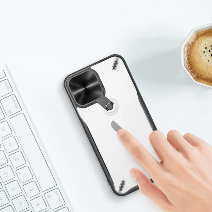 Nillkin Cyclops Case durable case with camera cover and foldable stand for iPhone 13 Pro Max black - Cell phone cases