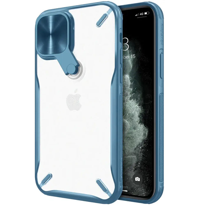Nillkin Cyclops Case durable case with camera cover and foldable stand for iPhone 13 Pro Max blue - Cell phone cases