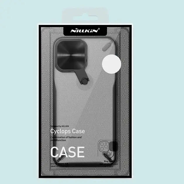 Nillkin Cyclops Case durable case with camera cover and foldable stand for iPhone 13 black - Cell phone cases