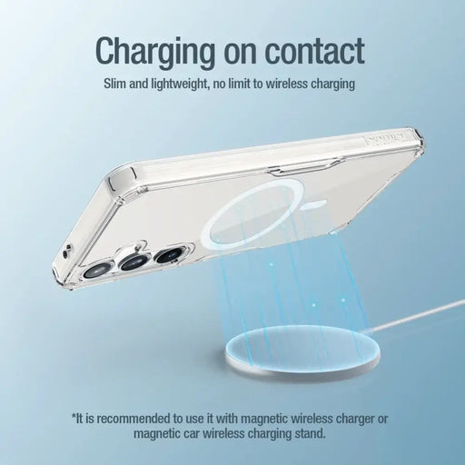 Nillkin Nature Pro armored case with a magnetic ring for Samsung Galaxy S24 - white - Cell phone cases