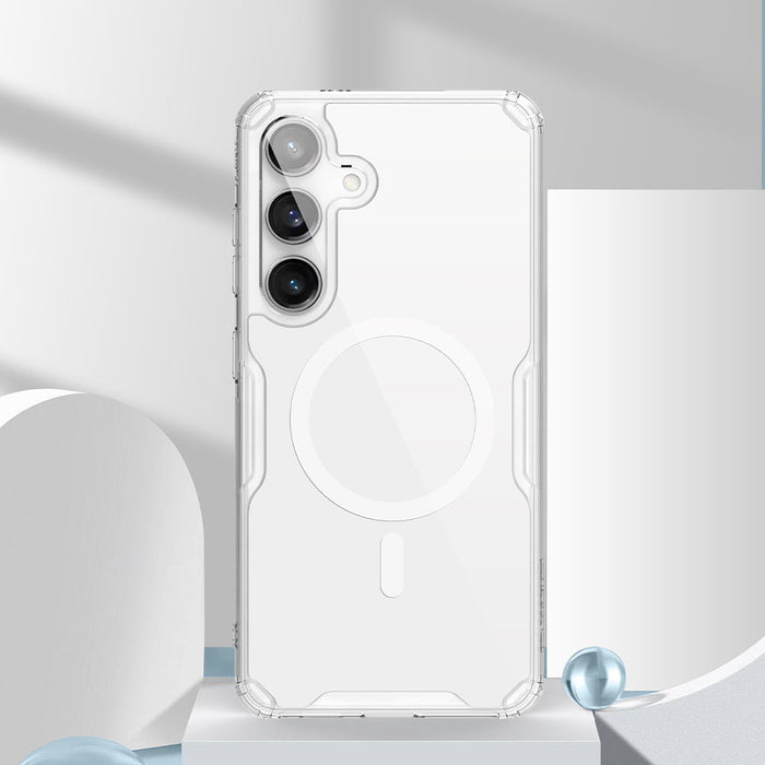Nillkin Nature Pro armored case with a magnetic ring for Samsung Galaxy S24+ - white - Cell phone cases
