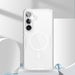Nillkin Nature Pro armored case with a magnetic ring for Samsung Galaxy S24+ - white - Cell phone cases