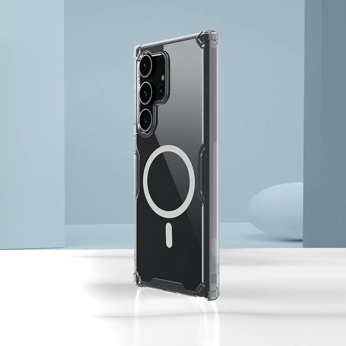 Nillkin Nature Pro armored case with a magnetic ring for Samsung Galaxy S24 Ultra - white - Cell phone cases