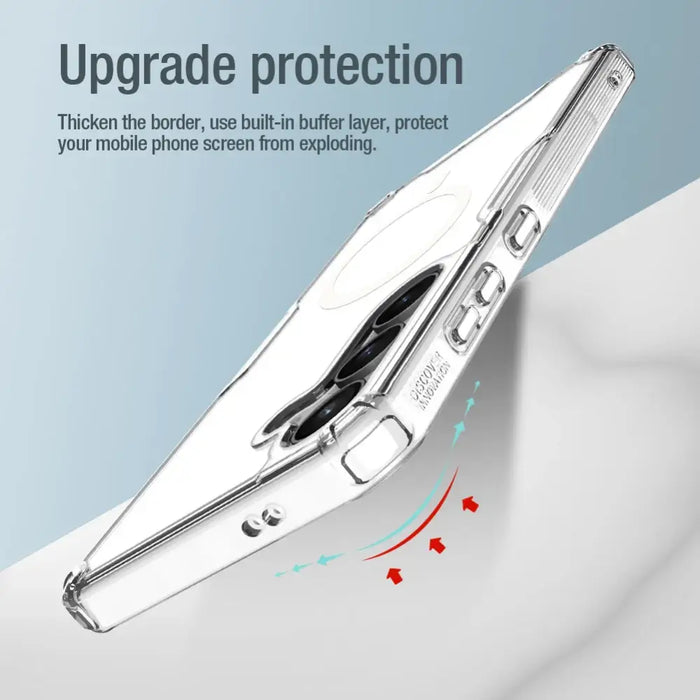 Nillkin Nature Pro armored case with a magnetic ring for Samsung Galaxy S24 - white - Cell phone cases