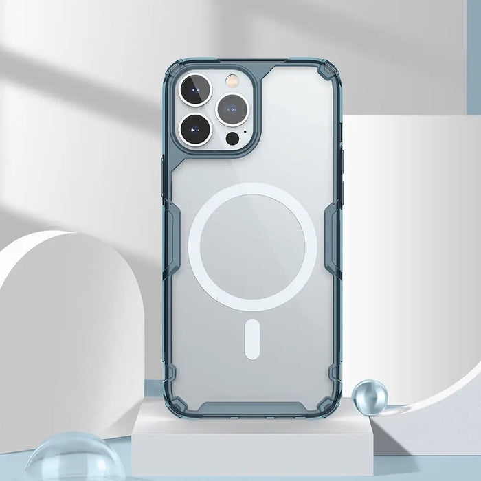 Nillkin Nature Pro Magnetic Case iPhone 14 Pro Max magnetic case MagSafe blue - Cell phone cases and covers<<<HurtelXML