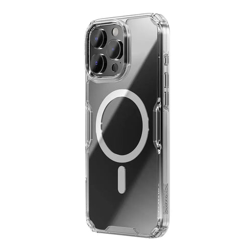 Nillkin Nature Pro Magnetic Case with MagSafe for iPhone 16 Pro - Transparent & White - Cell phone cases