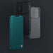 Nillkin Qin Cloth Pro Case Case for Samsung Galaxy S23+ Cover with Flip Camera Protector Blue - Cell phone cases