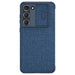 Nillkin Qin Cloth Pro Case Case for Samsung Galaxy S23+ Cover with Flip Camera Protector Blue - Cell phone cases