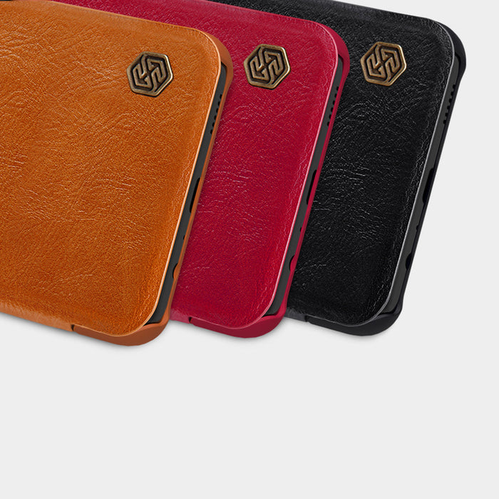 Nillkin Qin leather holster case for Samsung Galaxy A13 5G brown - Cell phone cases and covers<<<HurtelXML