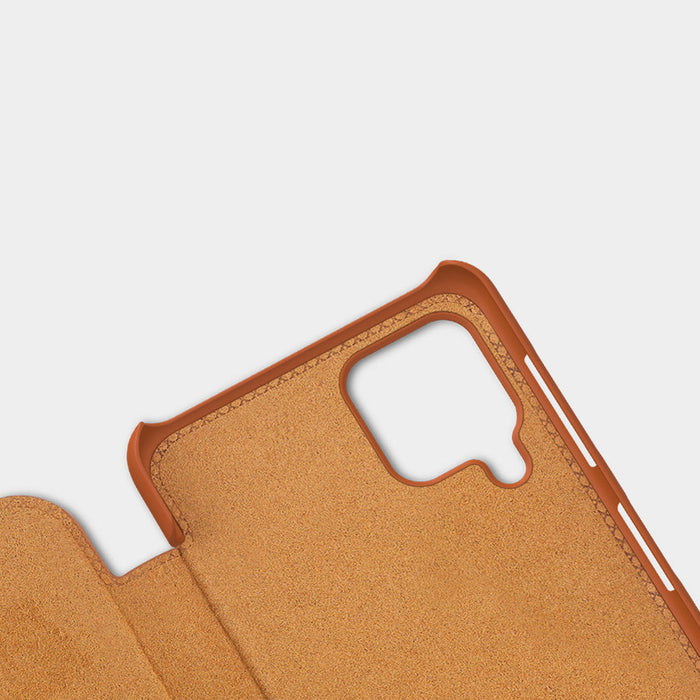Nillkin Qin leather holster case for Samsung Galaxy A22 4G brown - Cell phone cases and covers<<<HurtelXML