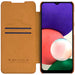 Nillkin Qin leather holster case for Samsung Galaxy A22 4G brown - Cell phone cases and covers<<<HurtelXML