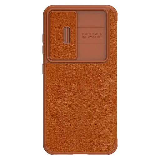 Nillkin Qin Leather Pro Case Case for Samsung Galaxy S23+ Cover with Flip Camera Protector Brown - Cell phone cases